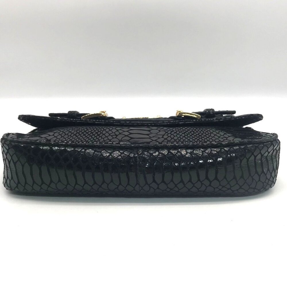 Michael Kors Black Python Leather Hamilton Flap S… - image 5